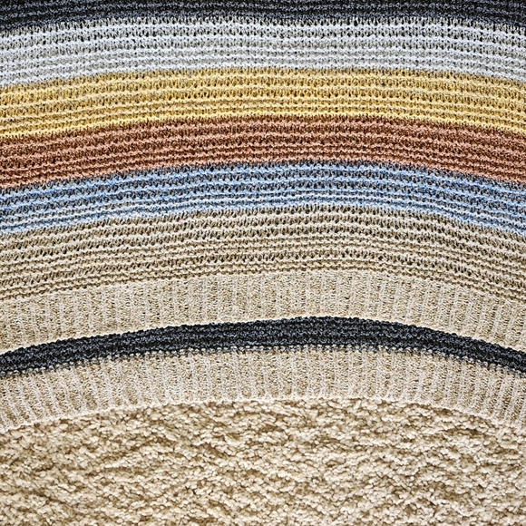 Davi & Dani Linen blend open knit sweater Size S Multicolored stripes - Picture 3 of 8